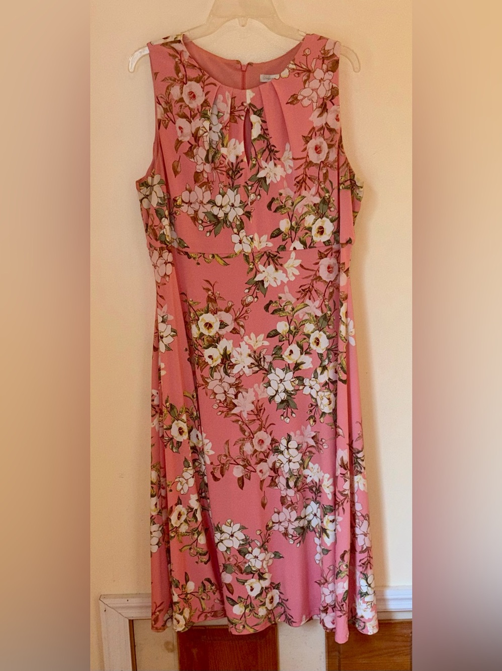 London Times Rose Pink Floral Maxi Dress